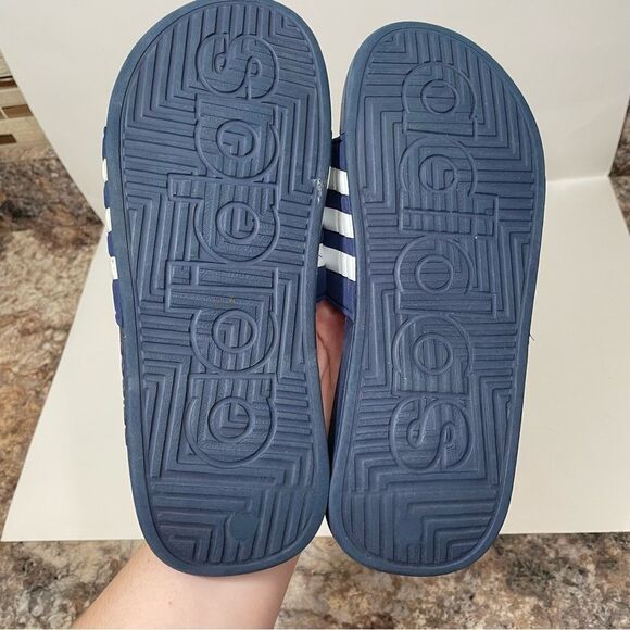 Adidas Navy Blue Athletic Slide On Sandals - Picture 2 of 4
